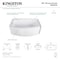 Aqua Eden Alcove Bathtubs, 60 L, 35 W, White, Acrylic VTDR603022L - alternate 3